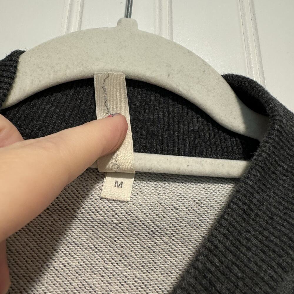 NAP Gray Terry Boxy Sweatshirt Drawstring Waist Size Medium - Picture 6 of 8